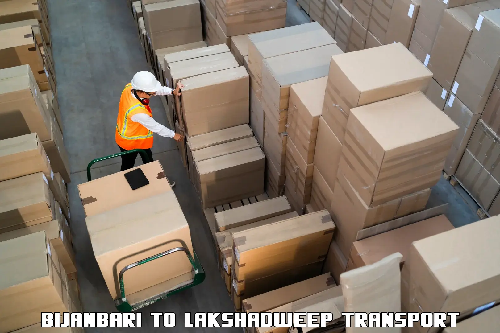 Two wheeler parcel service Bijanbari to Lakshadweep