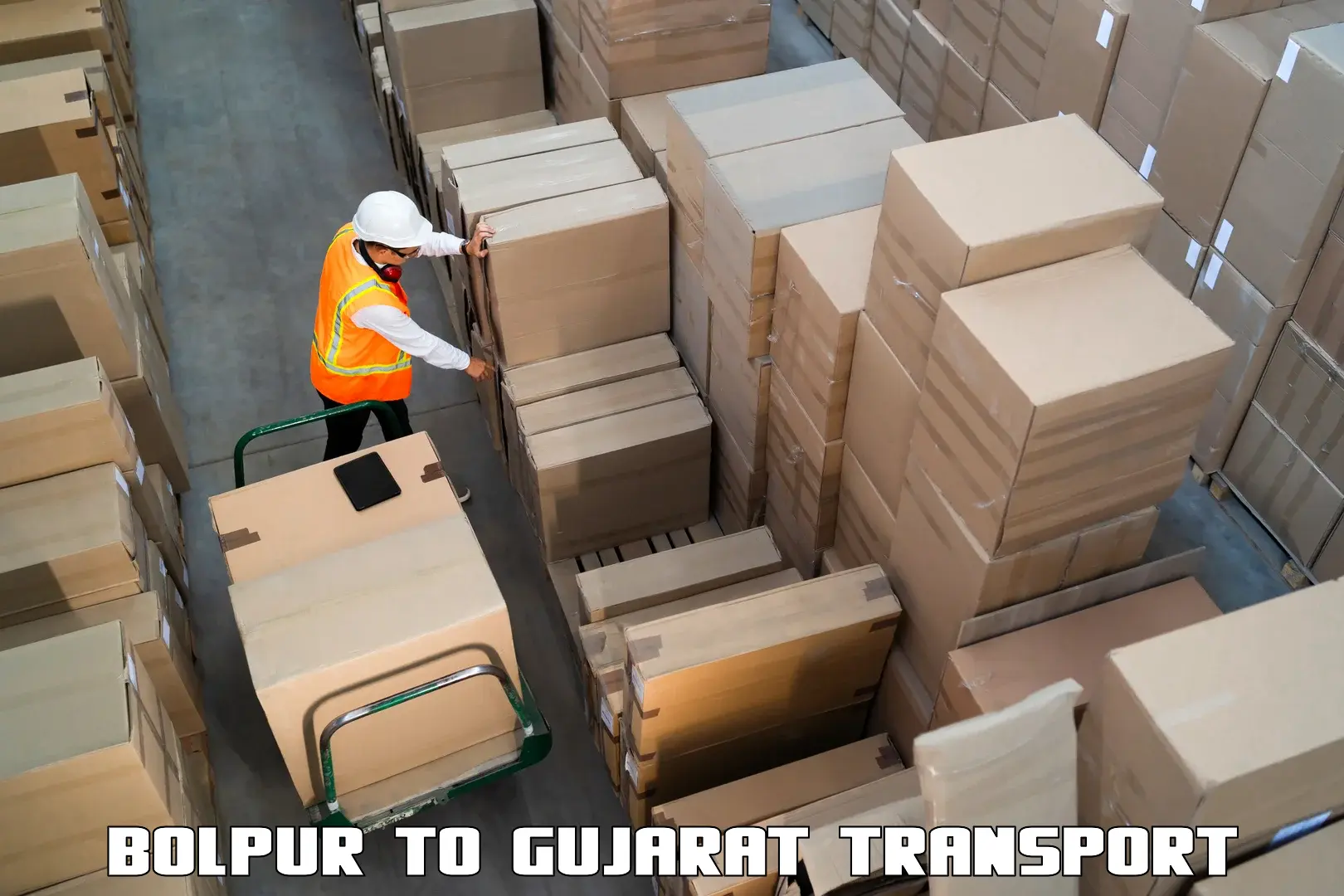 Commercial transport service Bolpur to Gujarat
