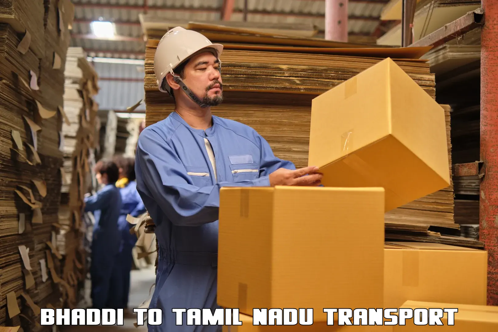Container transportation services Bhaddi to Tiruchengodu