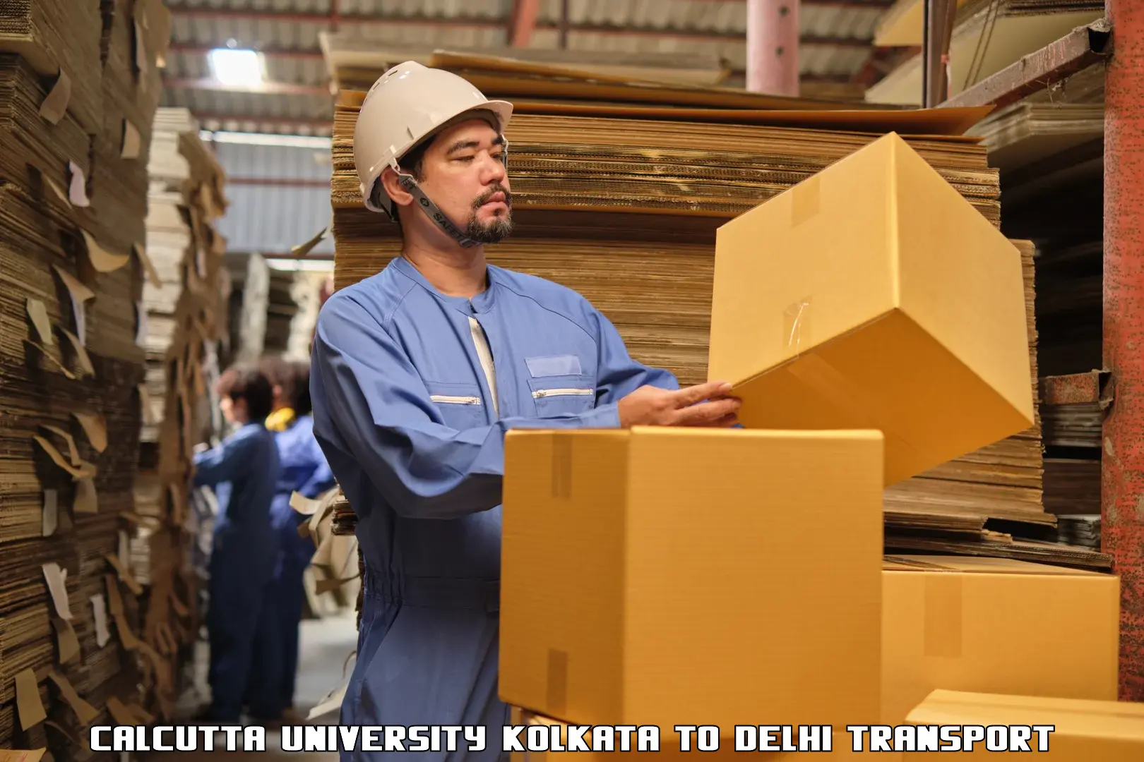 Goods transport services Calcutta University Kolkata to Delhi
