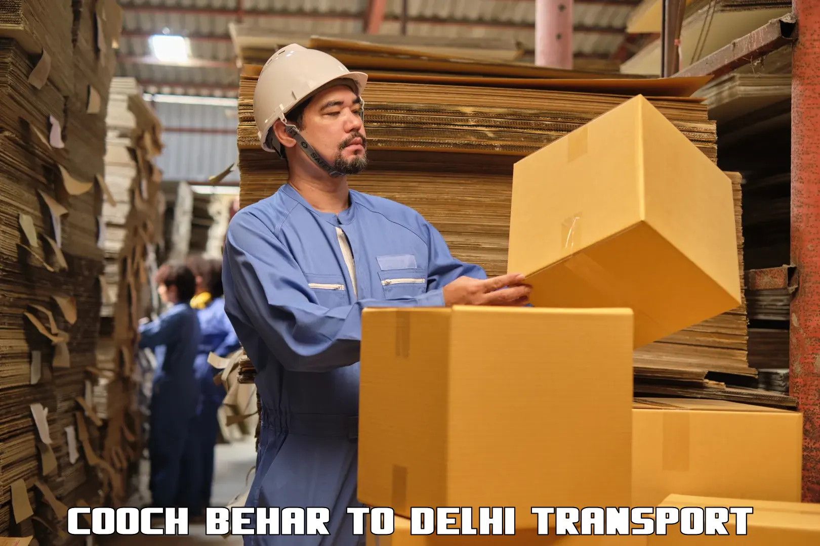 Two wheeler parcel service Cooch Behar to Sarojini Nagar