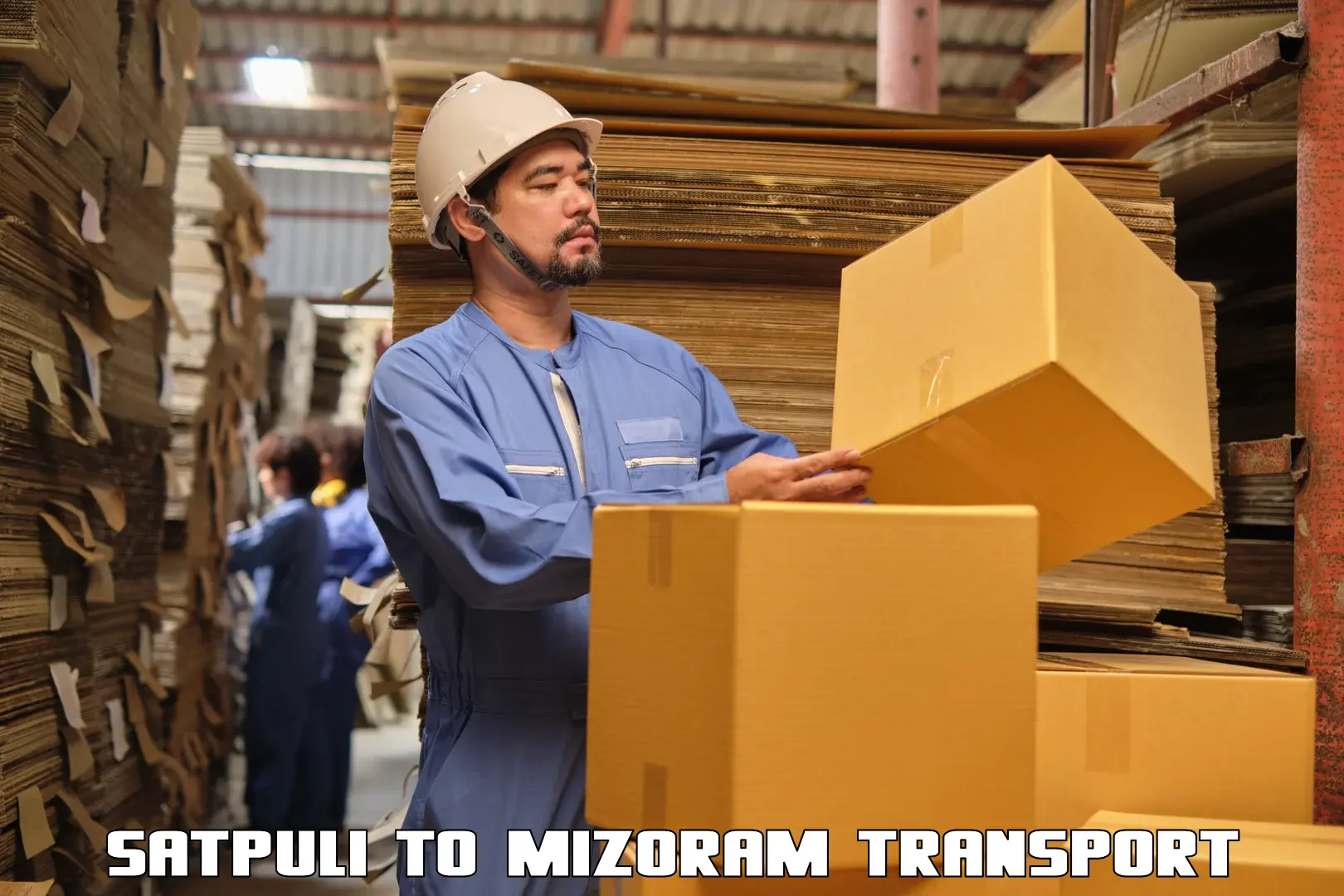 Container transport service Satpuli to Mizoram