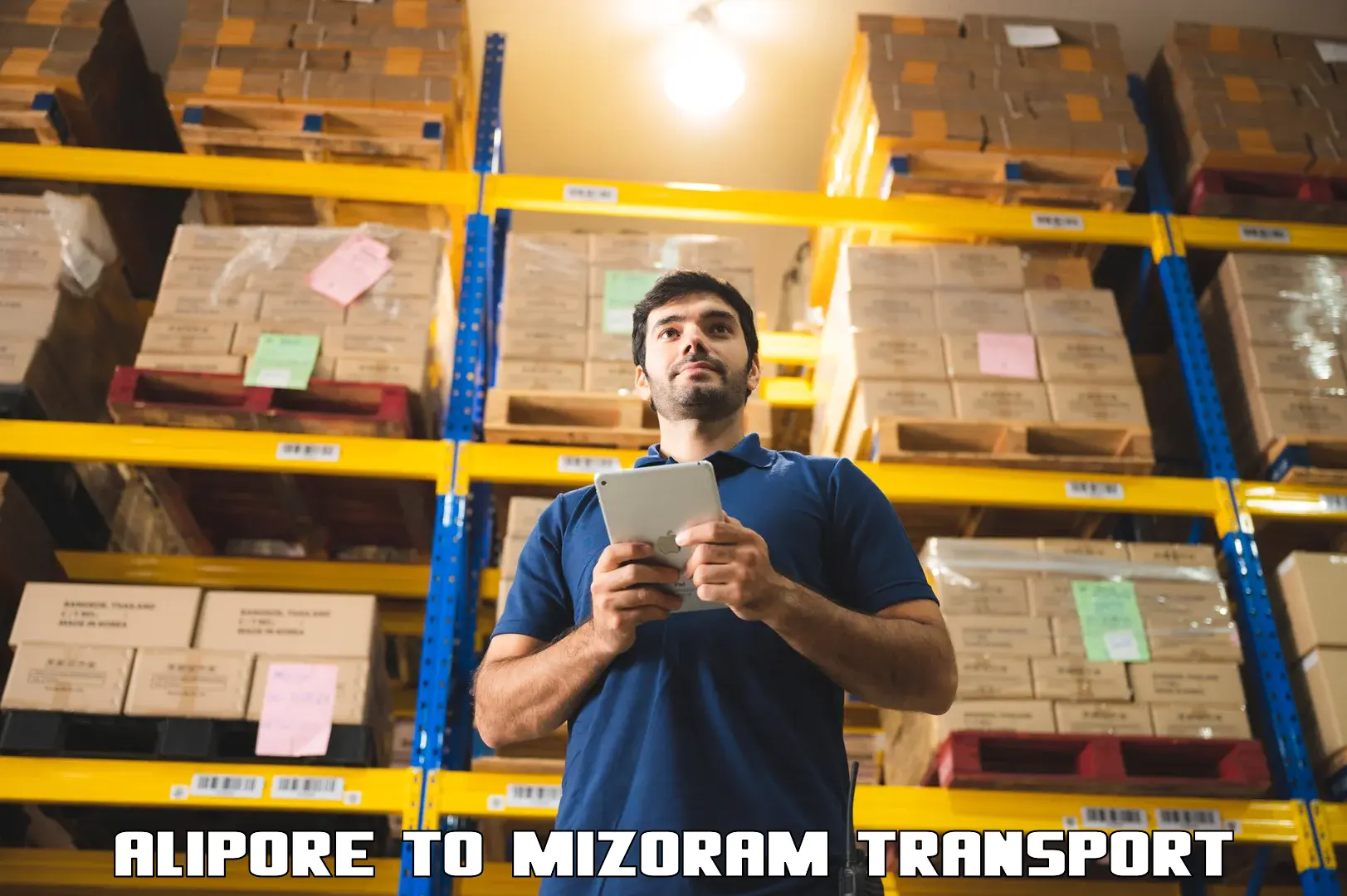 Land transport services Alipore to Mizoram University Aizawl