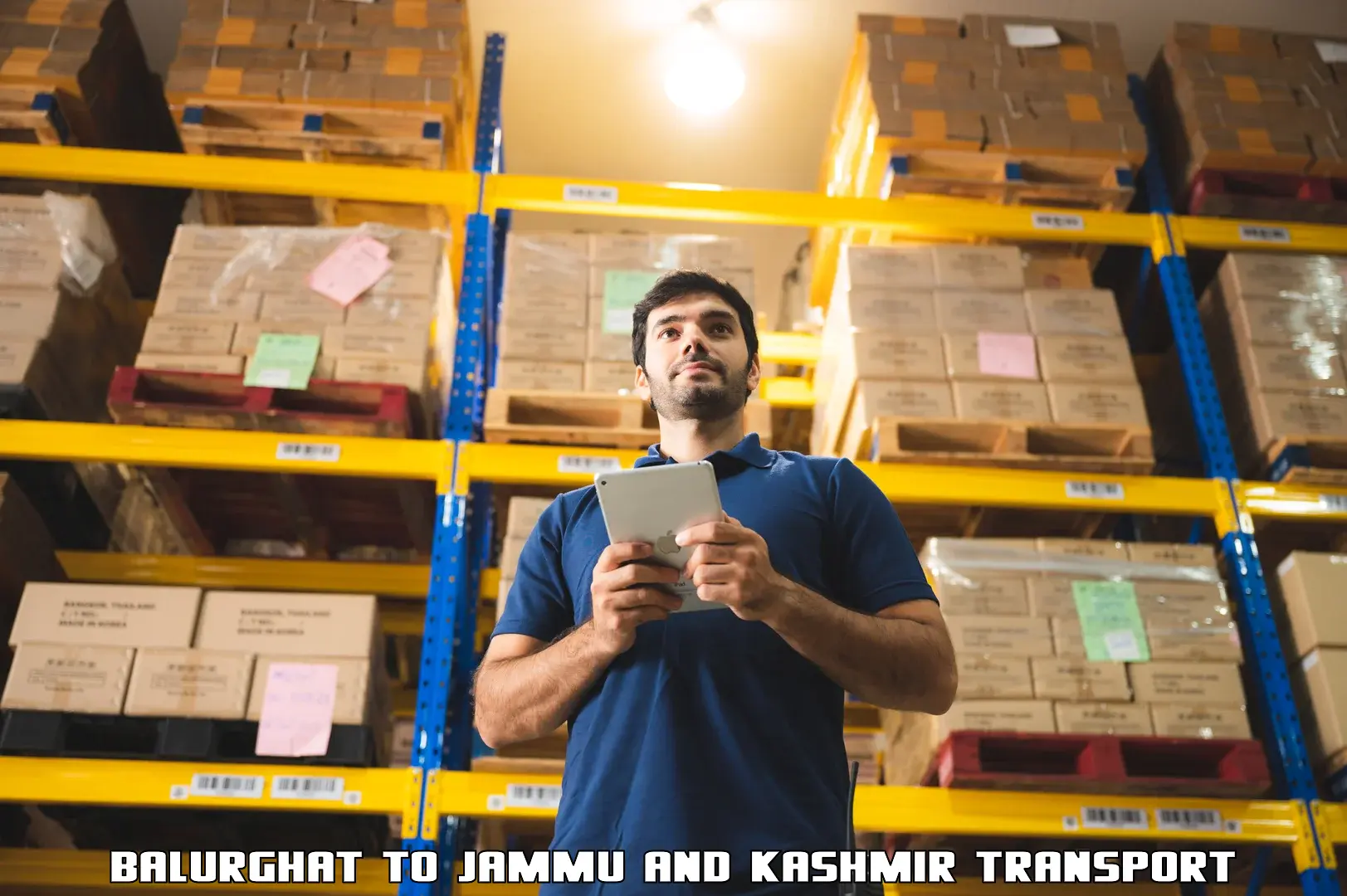 Container transport service Balurghat to University of Kashmir Srinagar
