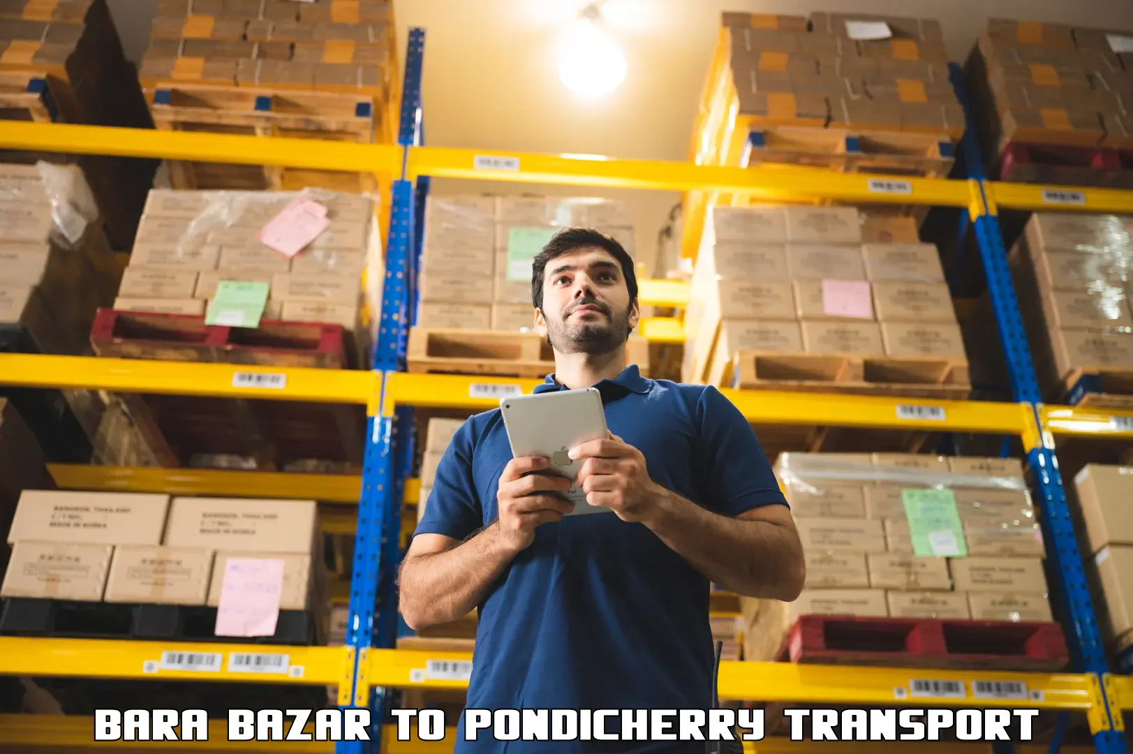 Goods transport services Bara Bazar to Pondicherry