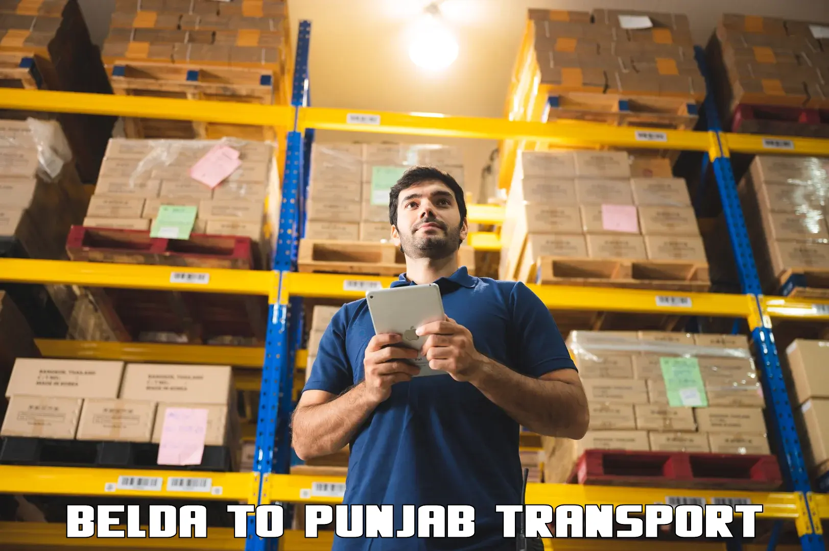 International cargo transportation services Belda to Pathankot