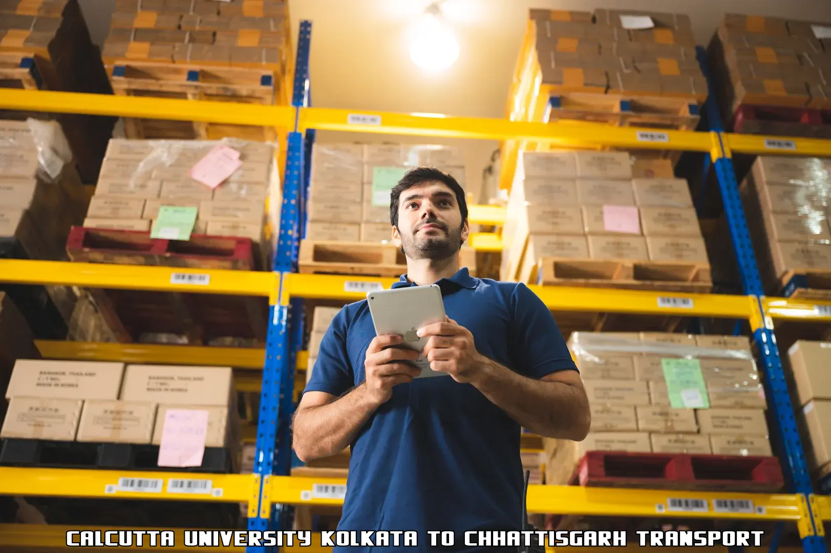 Container transport service in Calcutta University Kolkata to Bhatapara