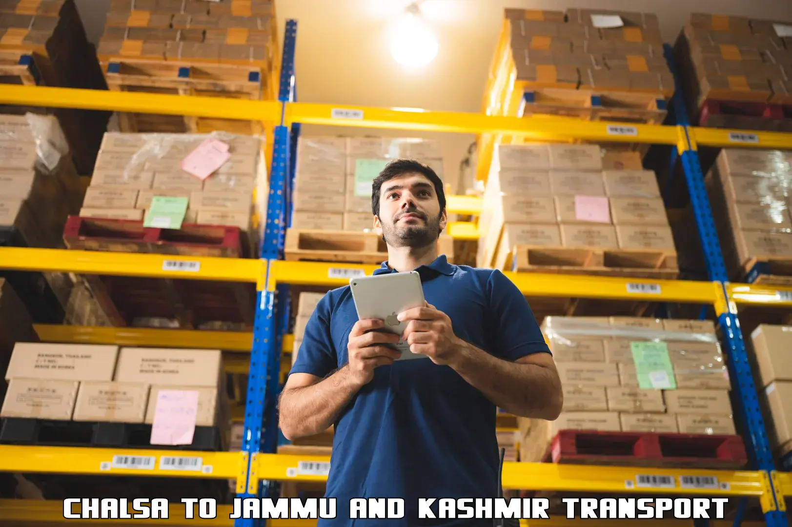 Material transport services Chalsa to Jammu and Kashmir