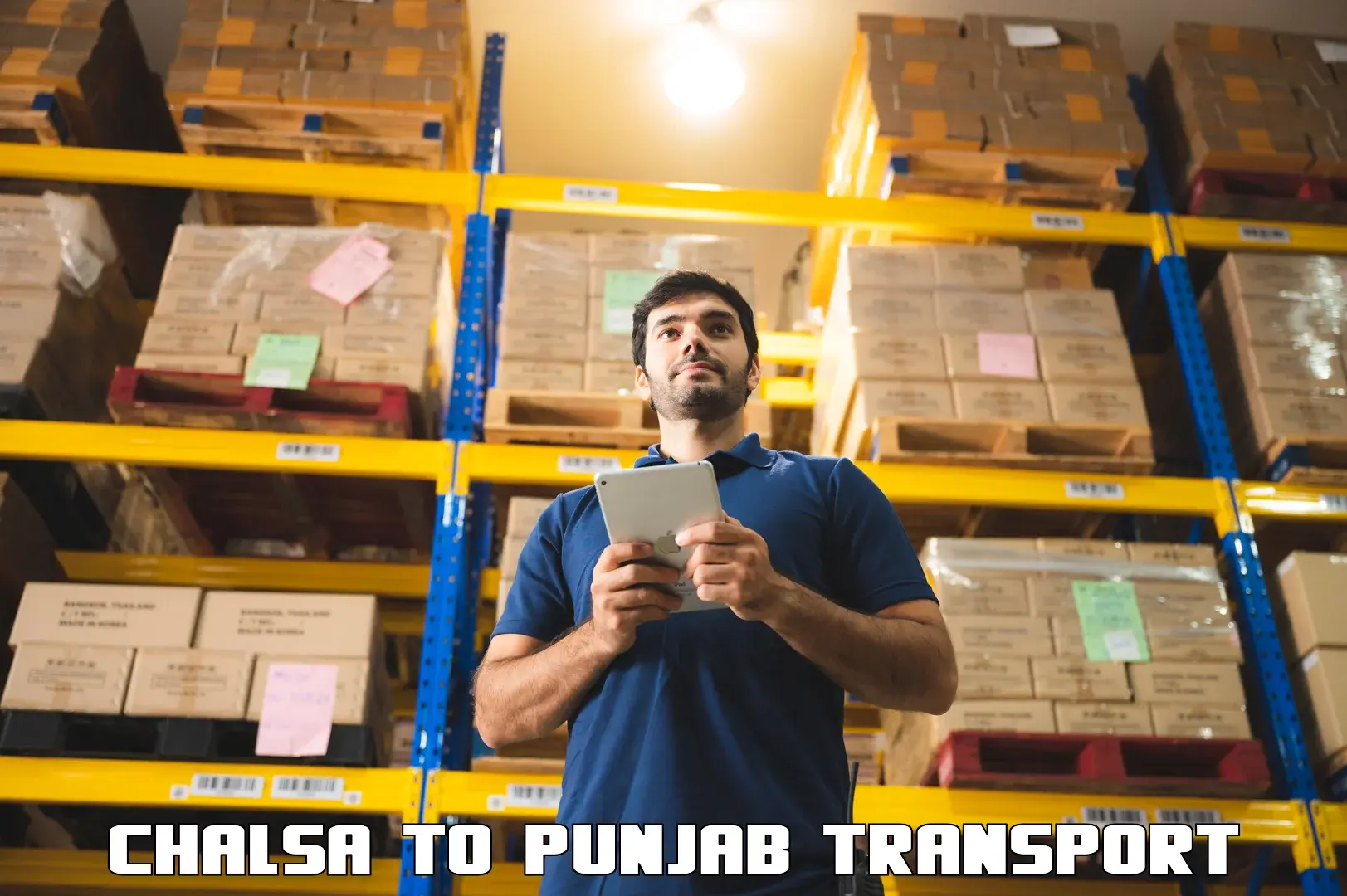 Two wheeler parcel service Chalsa to Punjab