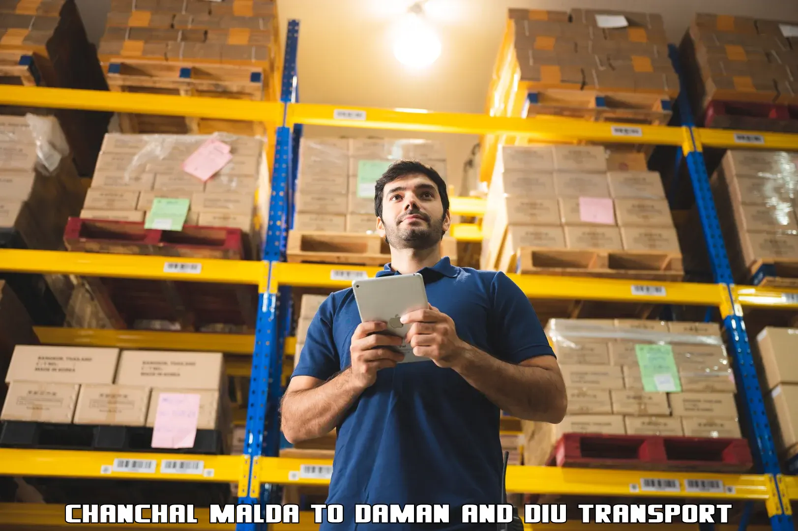 India truck logistics services Chanchal Malda to Daman