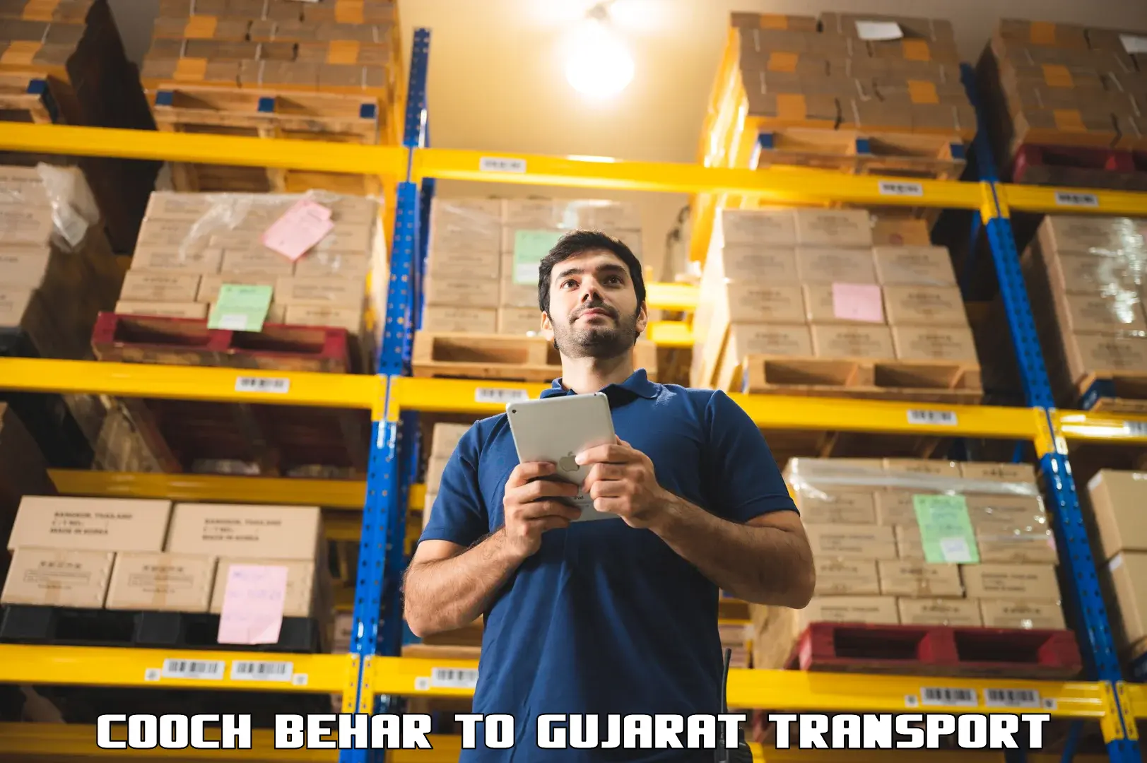 Logistics transportation services in Cooch Behar to Gujarat