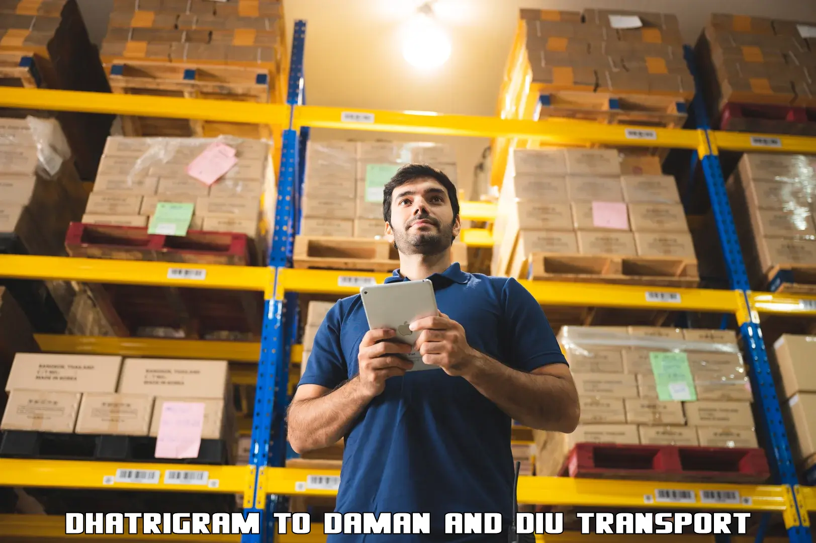 Truck transport companies in India Dhatrigram to Daman and Diu