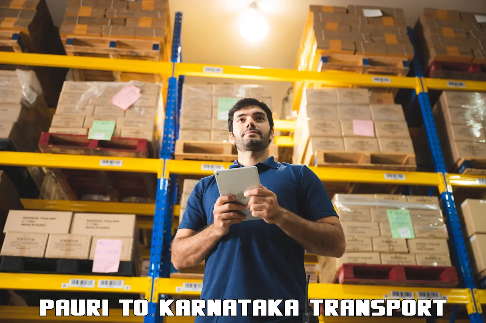 International cargo transportation services Pauri to Bhadravathi